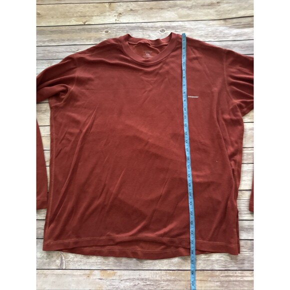 Orange Patagonia Athletic Long Sleeve Capilene Shirt Men's XL Hiking - Picture 6 of 8